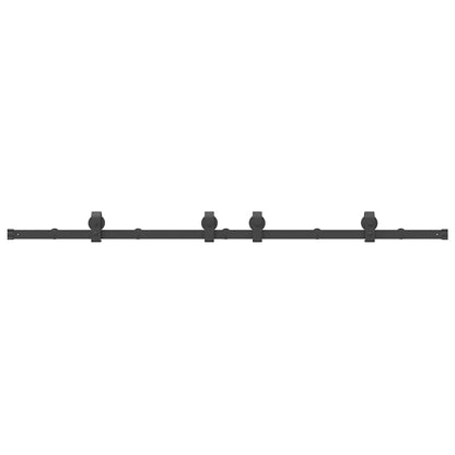 vidaXL Kit de quincaillerie de porte coulissante 183 cm Acier Noir