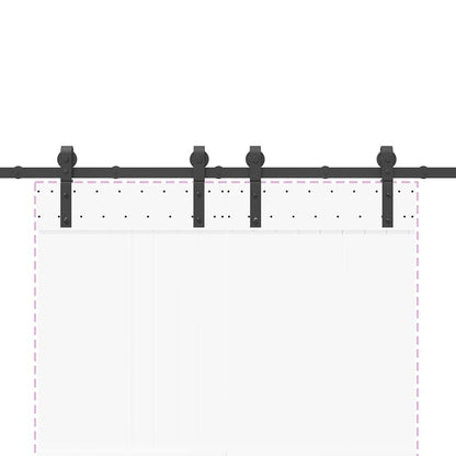 vidaXL Kit de quincaillerie de porte coulissante 183 cm Acier Noir