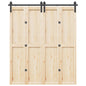 vidaXL Kit de quincaillerie de porte coulissante 183 cm Acier Noir