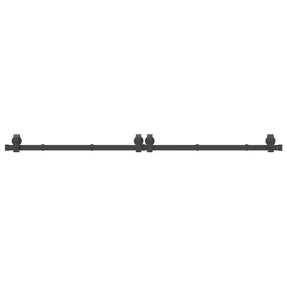 vidaXL Kit de quincaillerie de porte coulissante 200 cm Acier Noir