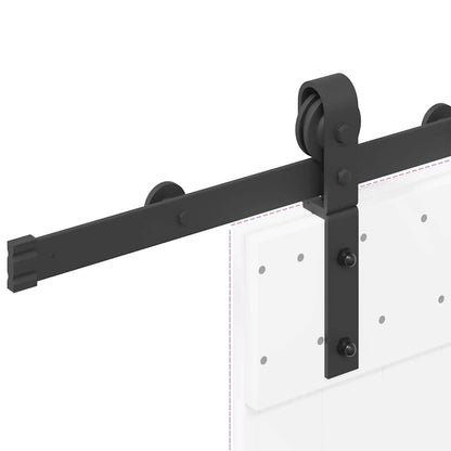 vidaXL Kit de quincaillerie de porte coulissante 200 cm Acier Noir