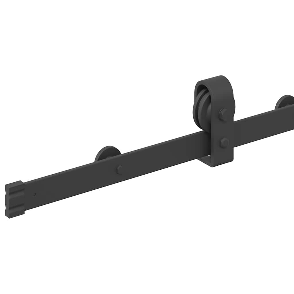 vidaXL Kit de quincaillerie de porte coulissante 200 cm Acier Noir