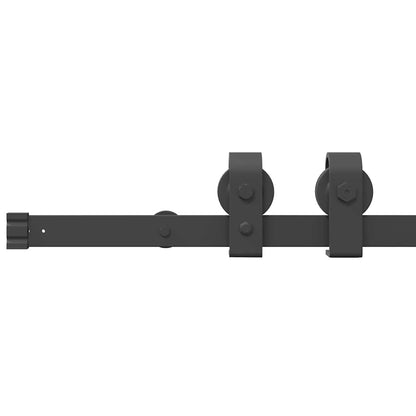vidaXL Kit de quincaillerie de porte coulissante 200 cm Acier Noir