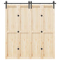 vidaXL Kit de quincaillerie de porte coulissante 200 cm Acier Noir