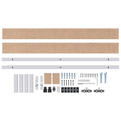 vidaXL Kit de quincaillerie de porte coulissante alliage d'aluminium