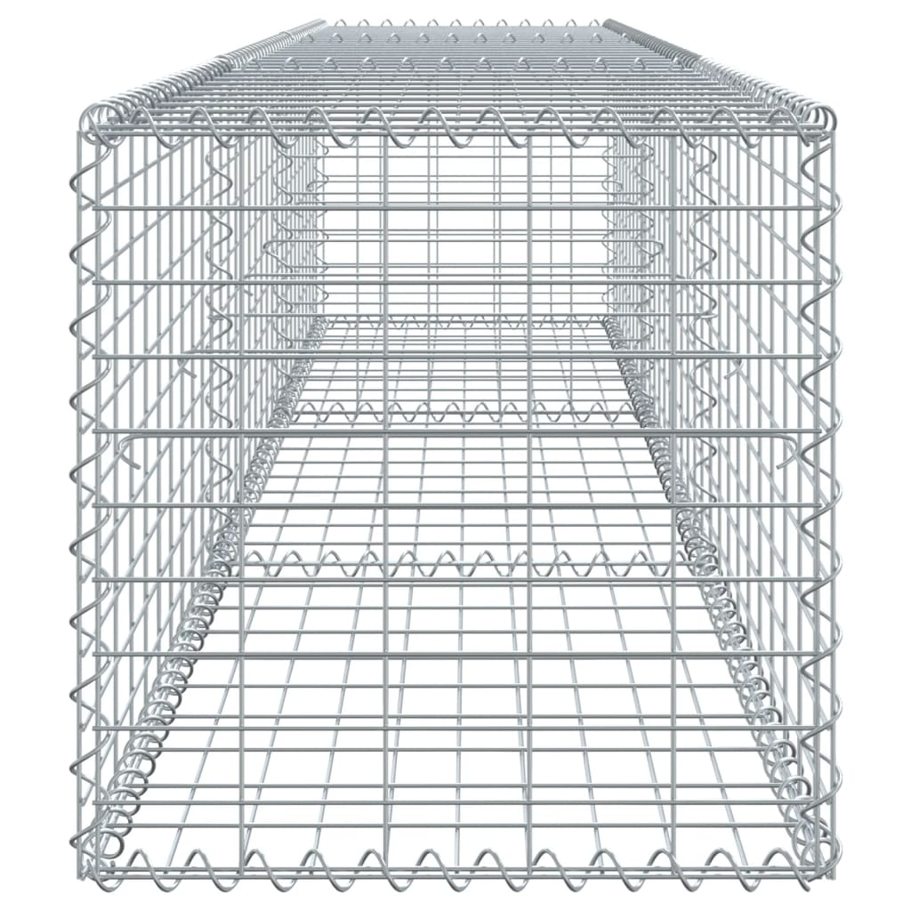 vidaXL Panier gabion avec couvercle 300x50x50 cm fer galvanisé