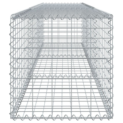 vidaXL Panier gabion avec couvercle 300x50x50 cm fer galvanisé
