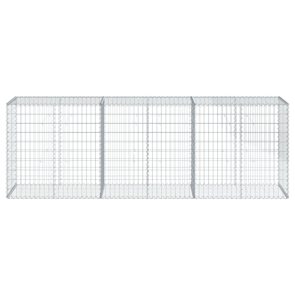 vidaXL Panier gabion avec couvercle 300x50x100 cm fer galvanisé