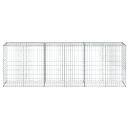 vidaXL Panier gabion avec couvercle 300x50x100 cm fer galvanisé