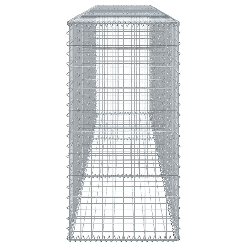 vidaXL Panier gabion avec couvercle 300x50x100 cm fer galvanisé