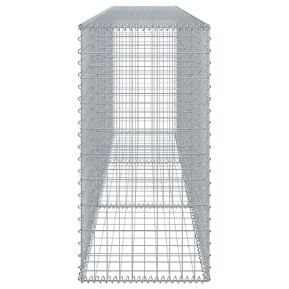 vidaXL Panier gabion avec couvercle 300x50x100 cm fer galvanisé