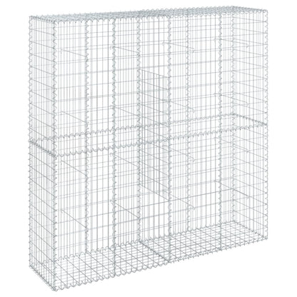vidaXL Panier gabion avec couvercle 200x50x200 cm fer galvanisé