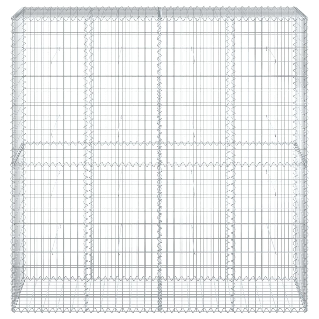vidaXL Panier gabion avec couvercle 200x50x200 cm fer galvanisé