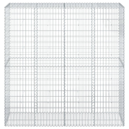 vidaXL Panier gabion avec couvercle 200x50x200 cm fer galvanisé