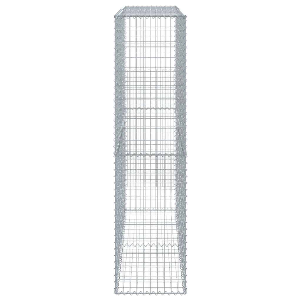 vidaXL Panier gabion avec couvercle 200x50x200 cm fer galvanisé