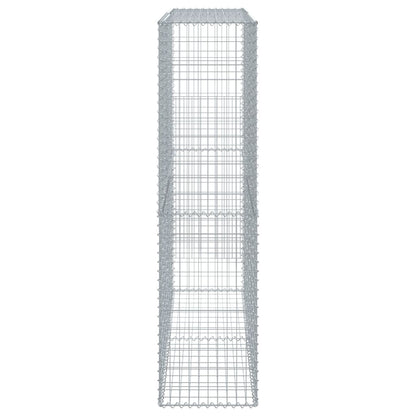 vidaXL Panier gabion avec couvercle 200x50x200 cm fer galvanisé