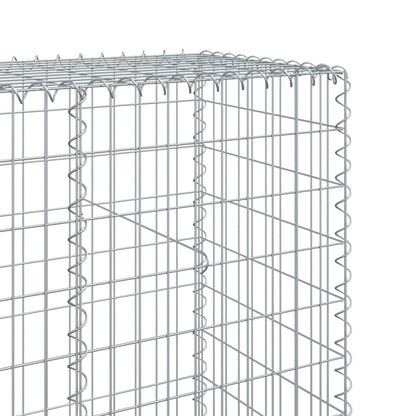 vidaXL Panier gabion avec couvercle 200x50x200 cm fer galvanisé