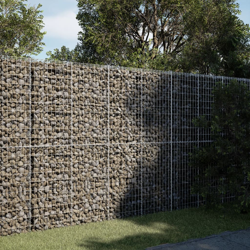 vidaXL Panier gabion avec couvercle 200x50x200 cm fer galvanisé