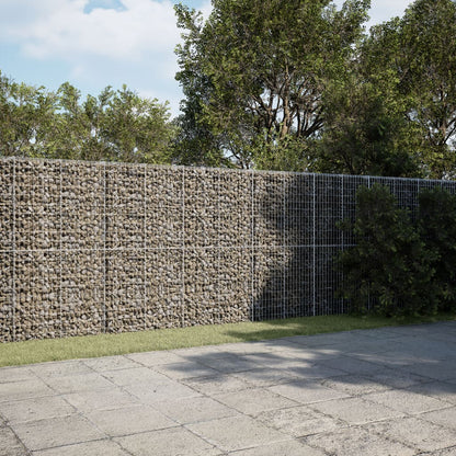 vidaXL Panier gabion avec couvercle 900x50x200 cm fer galvanisé
