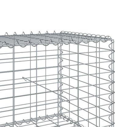 vidaXL Panier gabion avec couvercle 600x100x50 cm fer galvanisé