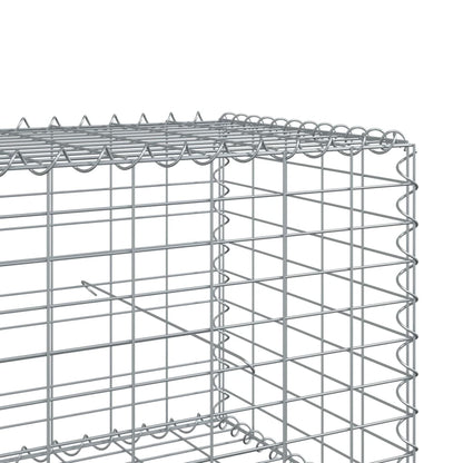 vidaXL Panier gabion avec couvercle 900x100x50 cm fer galvanisé