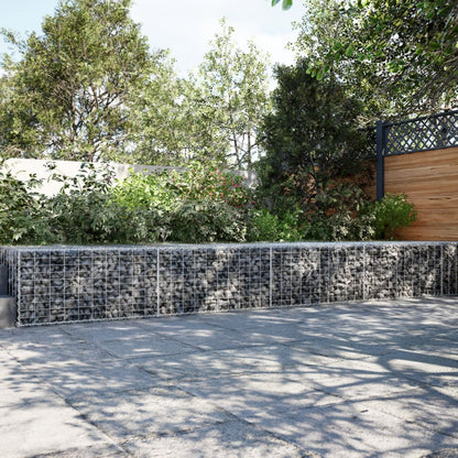 vidaXL Panier gabion avec couvercle 900x100x50 cm fer galvanisé