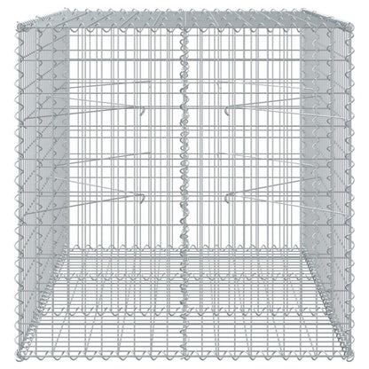 vidaXL Panier gabion avec couvercle 150x100x100 cm fer galvanisé