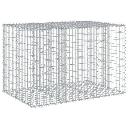 vidaXL Panier gabion avec couvercle 150x100x100 cm fer galvanisé