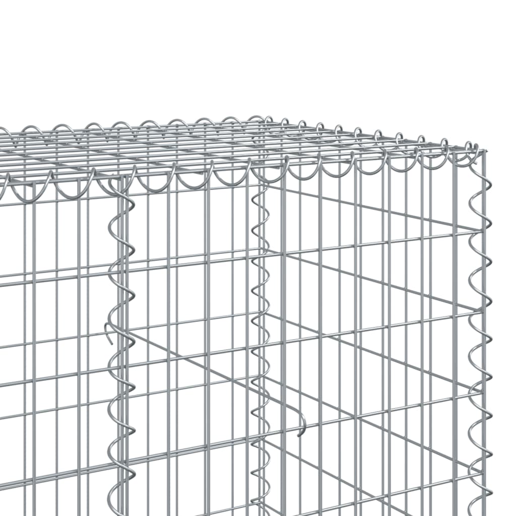 vidaXL Panier gabion avec couvercle 150x100x100 cm fer galvanisé