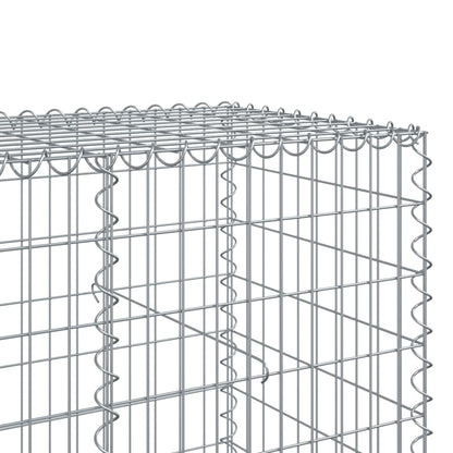 vidaXL Panier gabion avec couvercle 150x100x100 cm fer galvanisé
