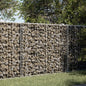 vidaXL Panier gabion avec couvercle 150x100x100 cm fer galvanisé