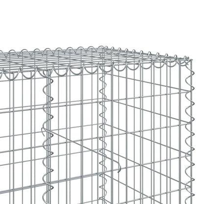 vidaXL Panier gabion avec couvercle 650x100x100 cm fer galvanisé