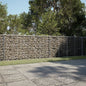 vidaXL Panier gabion avec couvercle 650x100x100 cm fer galvanisé