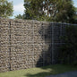 vidaXL Panier gabion avec couvercle 200x100x200 cm fer galvanisé