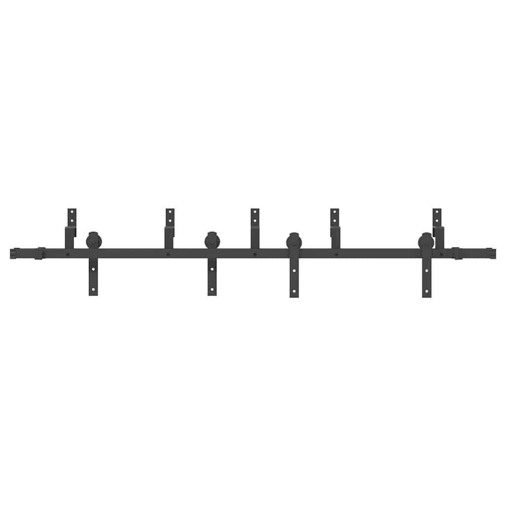 vidaXL Kit de quincaillerie de porte coulissante 213,5 cm acier noir