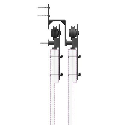 vidaXL Kit de quincaillerie de porte coulissante 213,5 cm acier noir