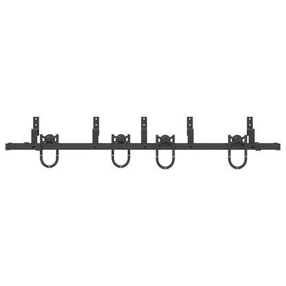 vidaXL Kit de quincaillerie de porte coulissante 183 cm Acier Noir