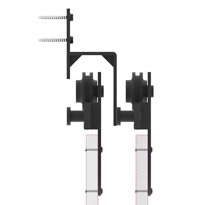 vidaXL Kit de quincaillerie de porte coulissante 183 cm Acier Noir