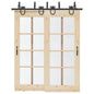 vidaXL Kit de quincaillerie de porte coulissante 183 cm Acier Noir