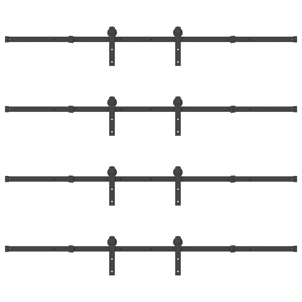 vidaXL Kit de quincaillerie de porte coulissante 213,5 cm acier noir