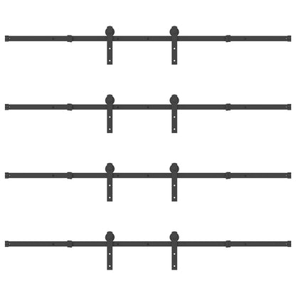 vidaXL Kit de quincaillerie de porte coulissante 213,5 cm acier noir