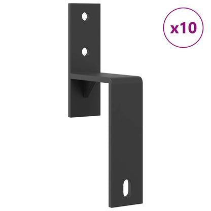 vidaXL Kit de quincaillerie de porte coulissante 213,5 cm acier noir