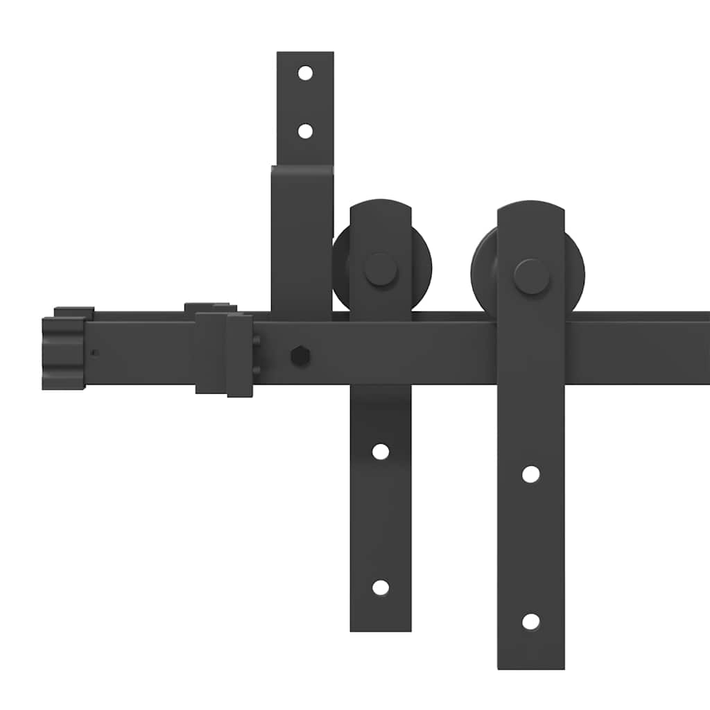 vidaXL Kit de quincaillerie de porte coulissante 213,5 cm acier noir