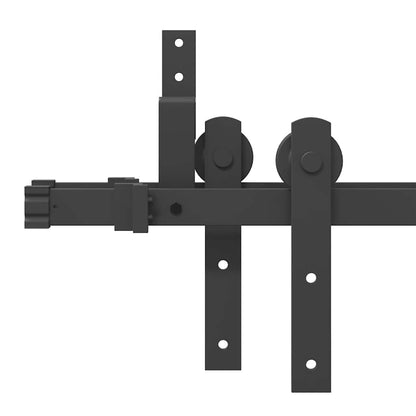 vidaXL Kit de quincaillerie de porte coulissante 213,5 cm acier noir