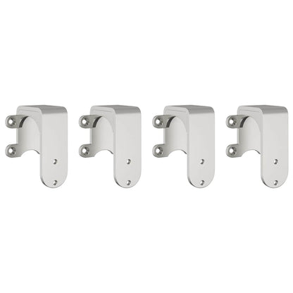 vidaXL Kit fixation porte coulissante 183 cm Acier inoxydable Argenté