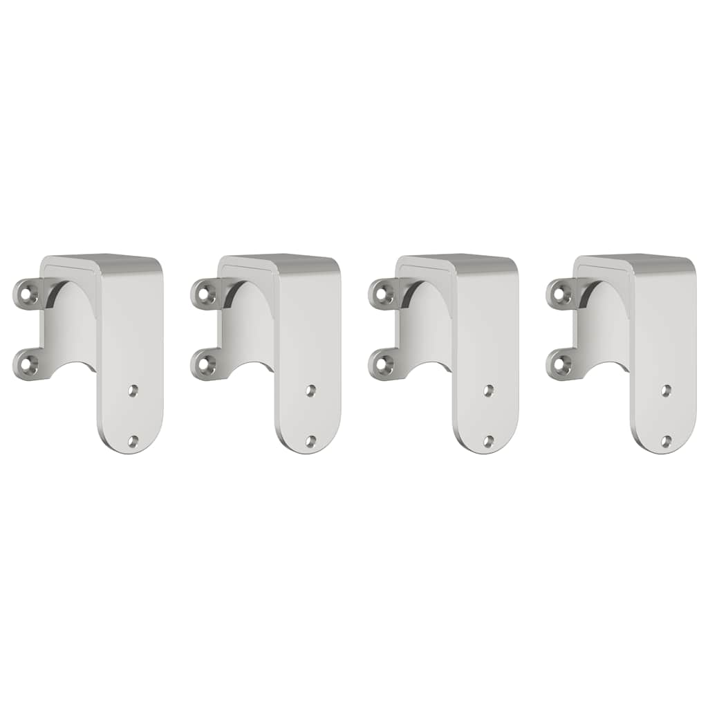 vidaXL Kit fixation porte coulissante 200 cm Acier inoxydable Argenté