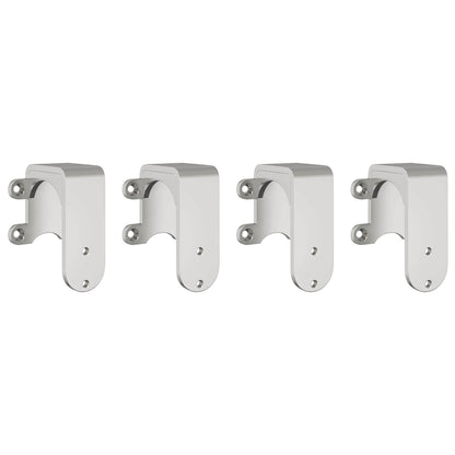 vidaXL Kit fixation porte coulissante 200 cm Acier inoxydable Argenté