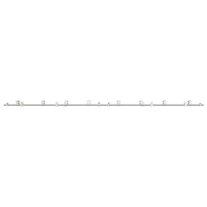 vidaXL Kit fixation porte coulissante 200 cm Acier inoxydable Argenté