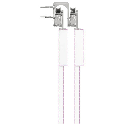 vidaXL Kit fixation porte coulissante 200 cm Acier inoxydable Argenté