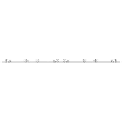 vidaXL Kit fixation porte coulissante 183 cm Acier inoxydable Argenté